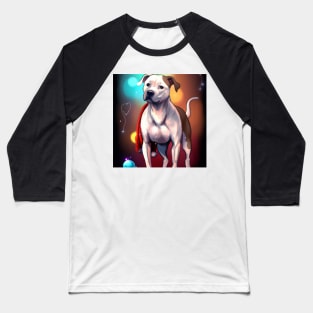 Cute American Staffordshire Terrier Drawing Baseball T-Shirt